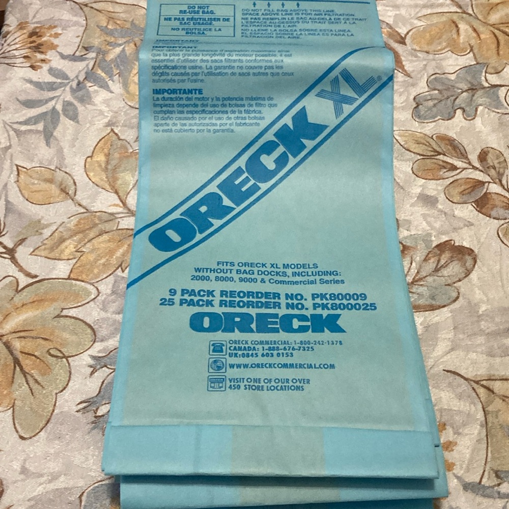 Oreck XL Vacuum Bags